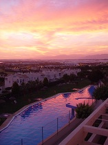 piscine soirée